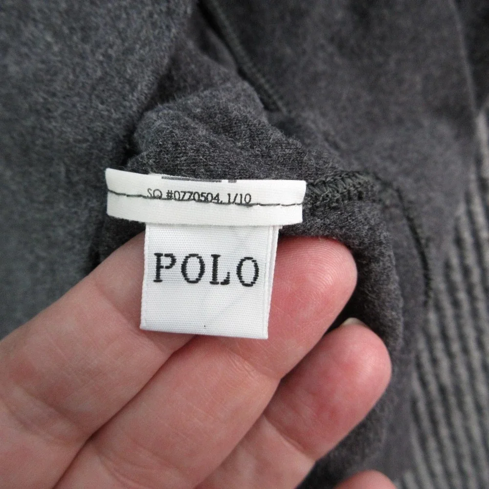 Polo Ralph Lauren Sweatshirt Mens L Black 1/4 Zip Pullover Tagless Logo